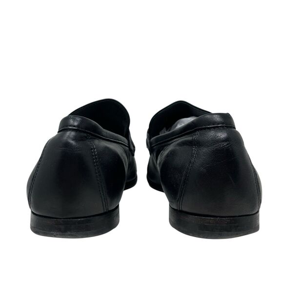 Carolina Herrera‎ Black Leather Doma Insignia Cut Out Horsebit Loafers main image 11